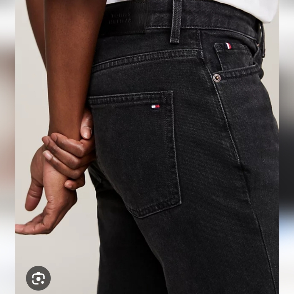 Tommy Hilfiger Denim Slim Fit Black Jeans Y2K Designer Shaping